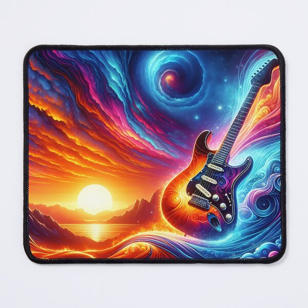 Item preview, Electric guitar on sunset background. designed and sold by KojourinArt.