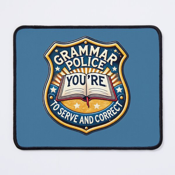 Item preview, Grammar Police designed and sold by Art Off the Wood.