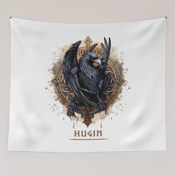Item preview, Ravens Hugin and Munin with Vegvisir Viking Rune- Protection Rune, Valhalla. designed and sold by PhotoArtMC.