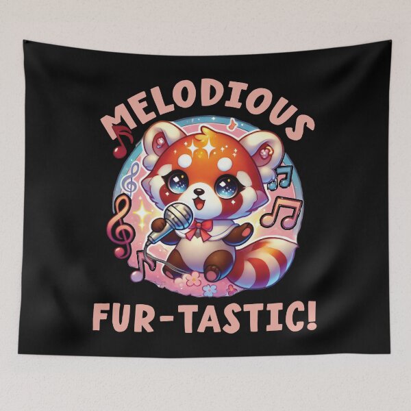 Item preview, Melodious Fur-tastic, kawaii redpanda singing karaoke designed and sold by samah82.
