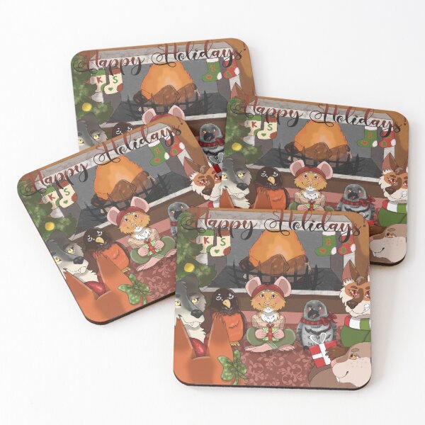 Item preview, Cute critter holiday with text designed and sold by Wolfkin Art .