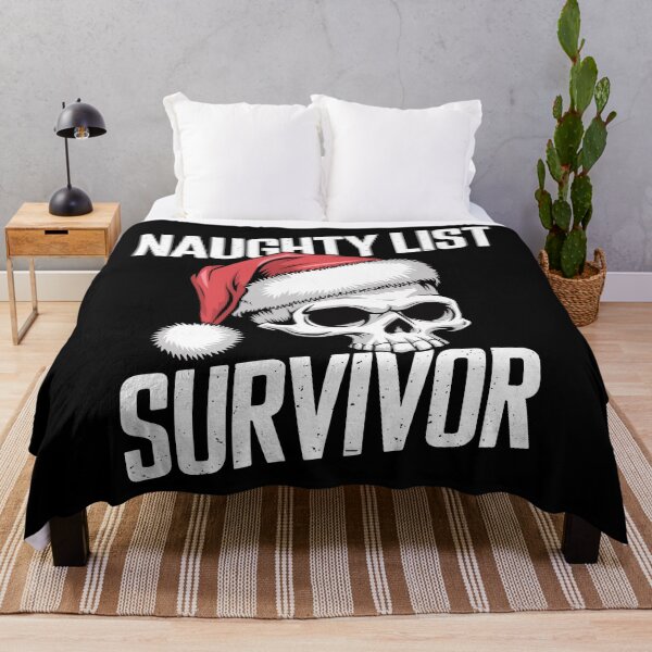 Item preview, Naughty List Survivor Skull Christmas Design designed and sold by Inspire-DuDe.