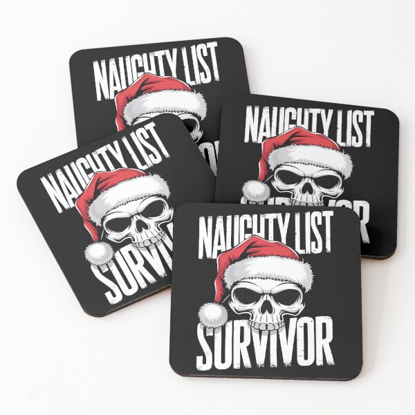 Item preview, Naughty List Survivor Skull Christmas Design designed and sold by Inspire-DuDe.