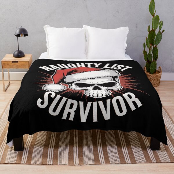 Item preview, Naughty List Survivor Skull Christmas Design designed and sold by Inspire-DuDe.