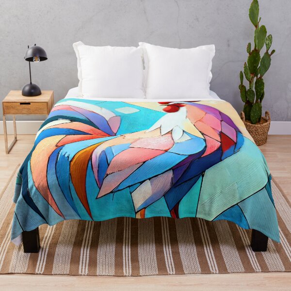 Item preview, Vibrant Rooster in Pastel Geometric Style designed and sold by ChrisButler.