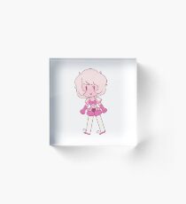Tiny Pink Diamond Acrylic Block