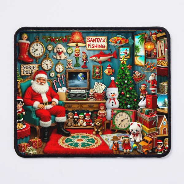 Item preview, RETRO CHRISTMAS  KITSCHY NORTH POLE HOLIDAY WINTER FUN ART SCENE 4 designed and sold by Arts4U.