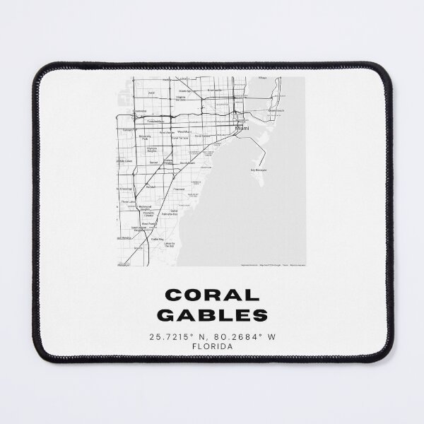 Item preview, Minimalist Coral Gables Map Art - Florida City Coordinates Design designed and sold by RM-Journey.