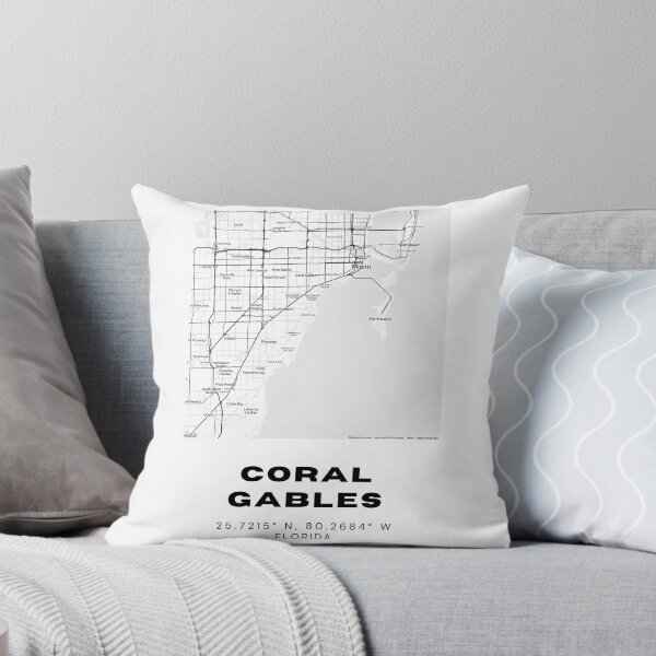 Item preview, Minimalist Coral Gables Map Art - Florida City Coordinates Design designed and sold by RM-Journey.