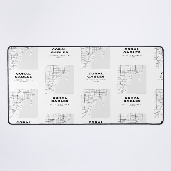Item preview, Minimalist Coral Gables Map Art - Florida City Coordinates Design designed and sold by RM-Journey.