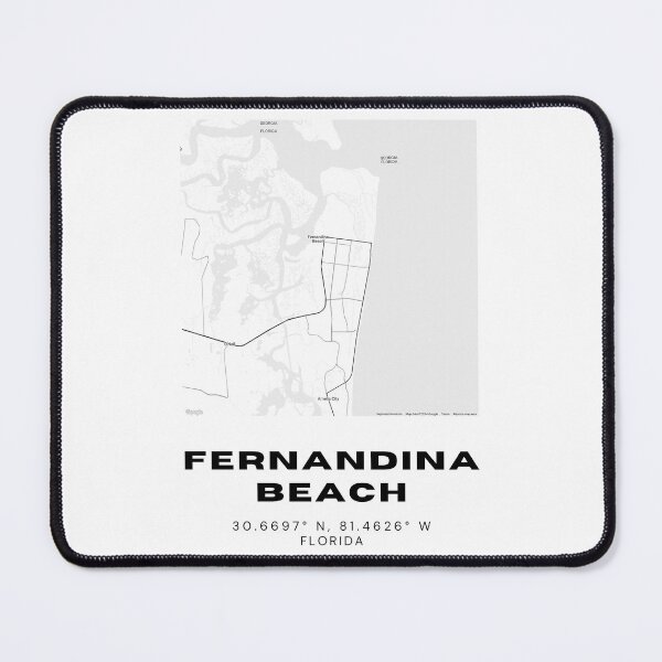 Item preview, Minimalist Fernandina Beach Map Art - Florida City Coordinates Design designed and sold by RM-Journey.