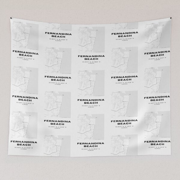 Item preview, Minimalist Fernandina Beach Map Art - Florida City Coordinates Design designed and sold by RM-Journey.