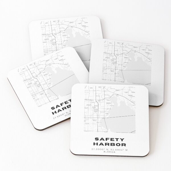 Item preview, Minimalist Safety Harbor Map Art - Florida City Coordinates Design designed and sold by RM-Journey.