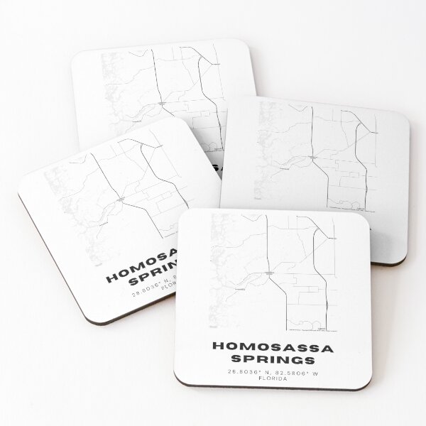 Item preview, Minimalist Homosassa Springs Map Art - Florida City Coordinates Design designed and sold by RM-Journey.