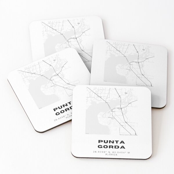 Item preview, Minimalist Punta Gorda Map Art - Florida City Coordinates Design designed and sold by RM-Journey.