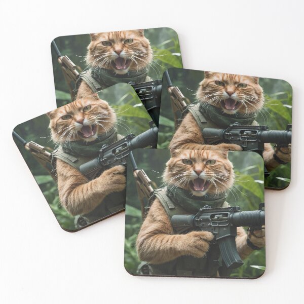 Item preview, Combat Cat: US Army Commando in Action" designed and sold by RK - Shop.