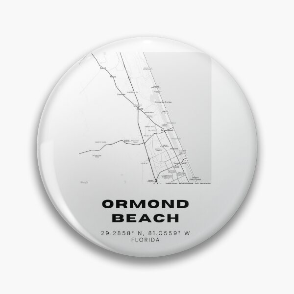 Item preview, Minimalist Ormond Beach Map Art - Florida City Coordinates Design designed and sold by RM-Journey.