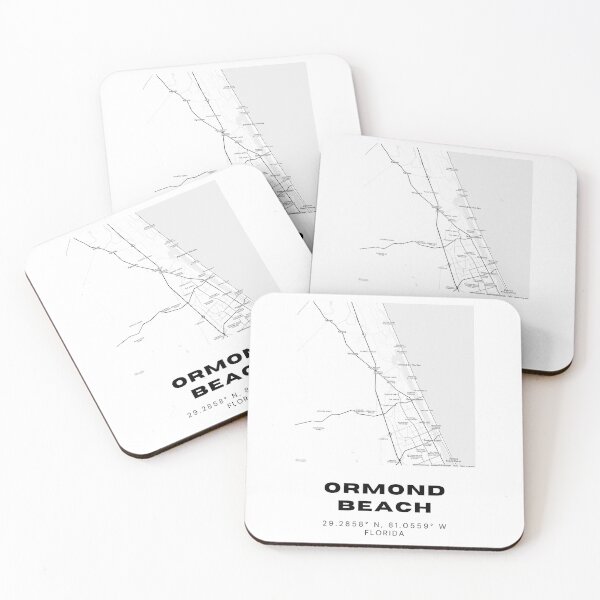 Item preview, Minimalist Ormond Beach Map Art - Florida City Coordinates Design designed and sold by RM-Journey.