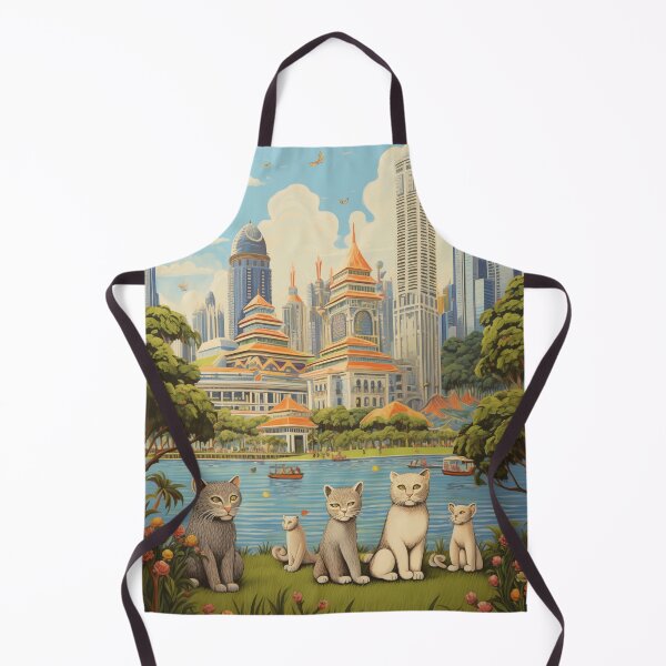 Item preview, Feline Explorers at Merlion Park, Singapore designed and sold by Anuchartl.