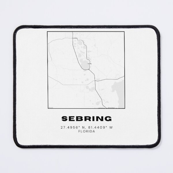Artikelvorschau, Minimalistische Sebring-Kartenkunst – Design mit Stadtkoordinaten aus Florida entworfen und verkauft von RM-Journey.