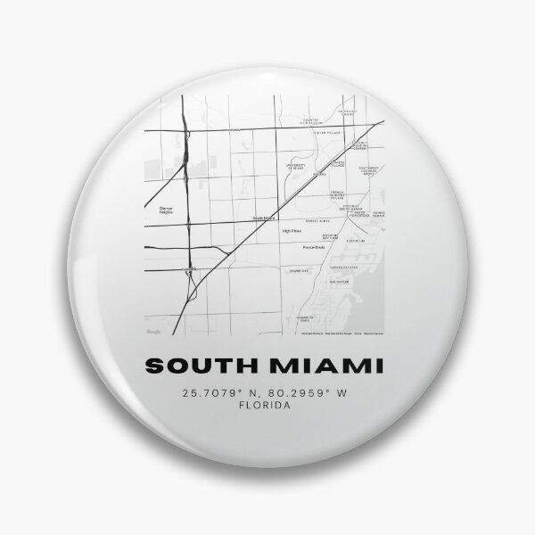 Artikelvorschau, Minimalistische South Miami-Kartenkunst - Design mit Stadtkoordinaten von Florida entworfen und verkauft von RM-Journey.