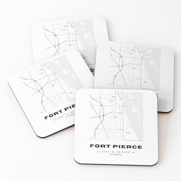 Item preview, Minimalist Fort Pierce Map Art - Florida City Coordinates Design designed and sold by RM-Journey.
