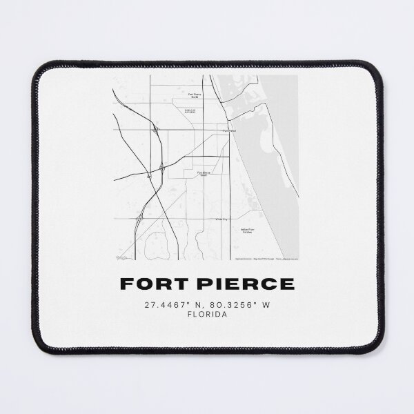 Item preview, Minimalist Fort Pierce Map Art - Florida City Coordinates Design designed and sold by RM-Journey.