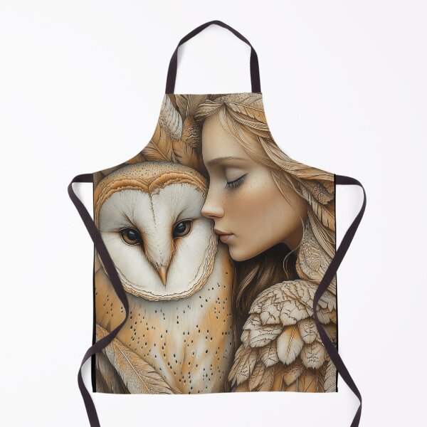 Item preview, Woman and Owl in Feathers designed and sold by PetsArt.