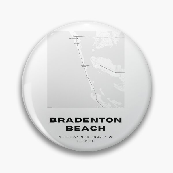 Item preview, Minimalist Bradenton Beach Map Art - Florida City Coordinates Design designed and sold by RM-Journey.