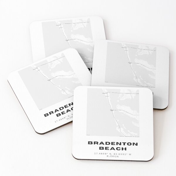 Item preview, Minimalist Bradenton Beach Map Art - Florida City Coordinates Design designed and sold by RM-Journey.