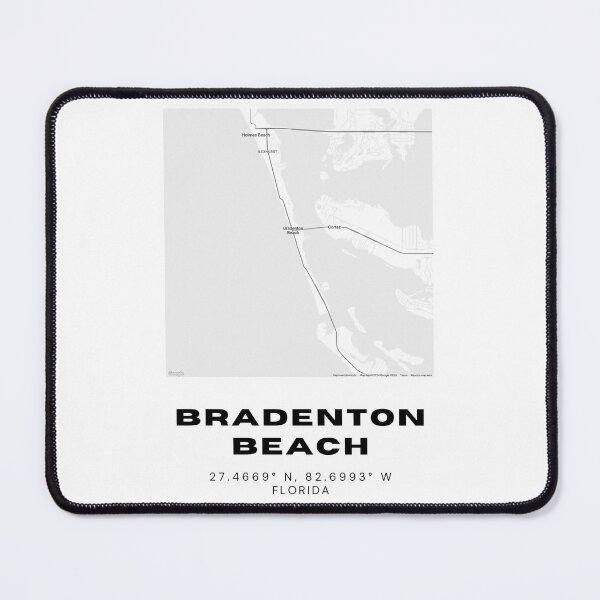 Item preview, Minimalist Bradenton Beach Map Art - Florida City Coordinates Design designed and sold by RM-Journey.
