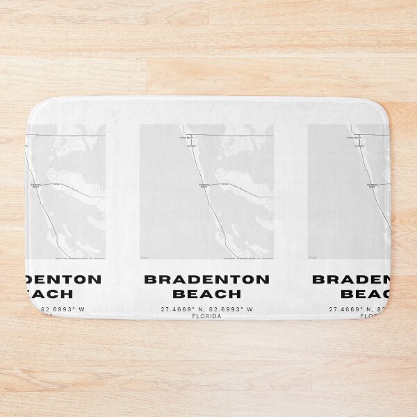 Item preview, Minimalist Bradenton Beach Map Art - Florida City Coordinates Design designed and sold by RM-Journey.