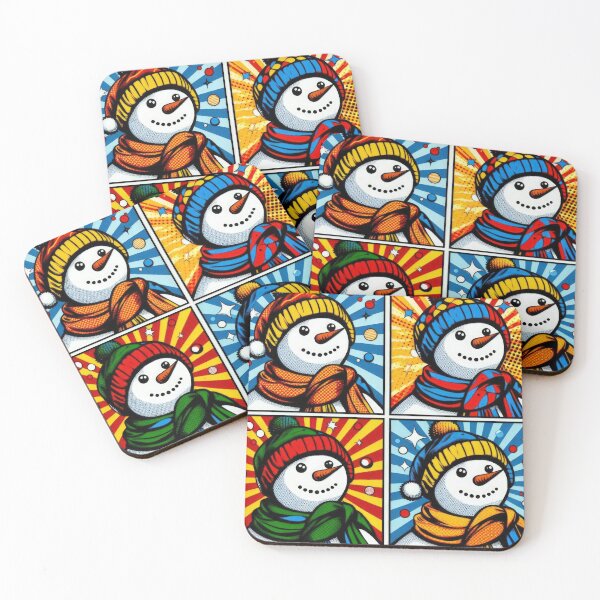 Item preview, Christmas Vintage Pop Art funny Snowman Pattern, Christmas Snowman Pattern,Christmas Snowman ,Christmas Pop Art,Christmas Funny Pattern designed and sold by Expressions-Sel.