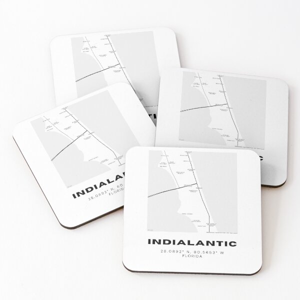 Item preview, Minimalist Indialantic Map Art - Florida City Coordinates Design designed and sold by RM-Journey.