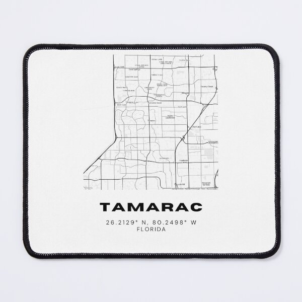 Item preview, Minimalist Tamarac Map Art - Florida City Coordinates Design designed and sold by RM-Journey.