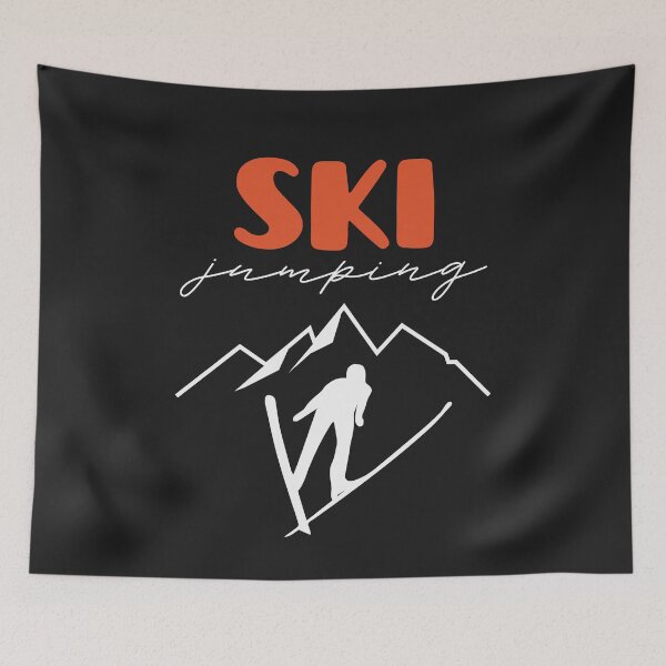 Item preview, Ski Jumping Enthusiast Mountain Sports designed and sold by Anniko Art Studio.