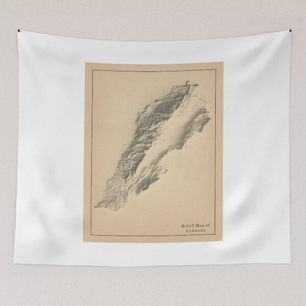 Item preview, Lebanon Shaded Relief 3D Map digitally-rendered designed and sold by ThinkAboutMaps.