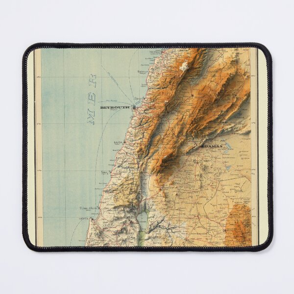 Item preview, 1931 Lebanon Shaded Relief 3D Map digitally-rendered designed and sold by ThinkAboutMaps.