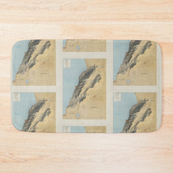 Item preview, 1983 Lebanon Shaded Relief 3D Map digitally-rendered designed and sold by ThinkAboutMaps.