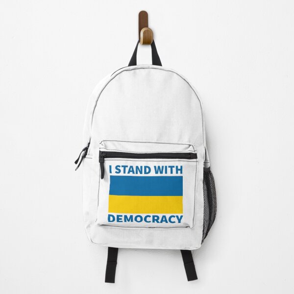 Item preview, I stand with democracy. Ukrainian flag design. designed and sold by Rachel the Artist .