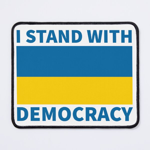 Item preview, I stand with democracy. Ukrainian flag design.  designed and sold by Rachel the Artist .