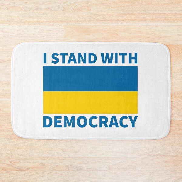 Item preview, I stand with democracy. Ukrainian flag design.  designed and sold by Rachel the Artist .