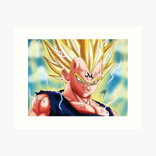 Majin Vegeta Illustration Art Print