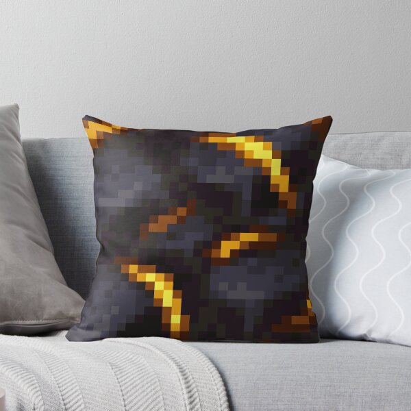 Aperçu de l'œuvre Pixel Art de texture de bloc de pierre noire dorée Minecraft créée et vendue par Gamify Store.