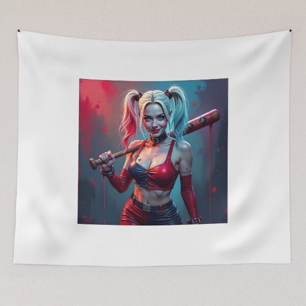 Item preview, Charismatic antiheroine with baseball bat, Harley Quinn designed and sold by Sascha-Heiko.