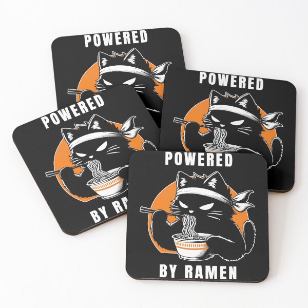 Item preview, Powered by Ramen Black Cat Japanese designed and sold by TomFrontierArt.