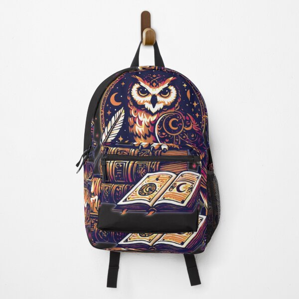 Item preview, Celestial Owl of Wisdom – Mystical Moonlit Library Design designed and sold by CritterManiaUK.