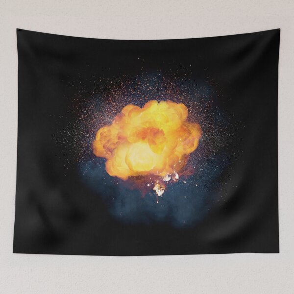 Item preview, Realistic fiery explosion, orange color with sparks and smoke designed and sold by Lukasz Szczepanski.