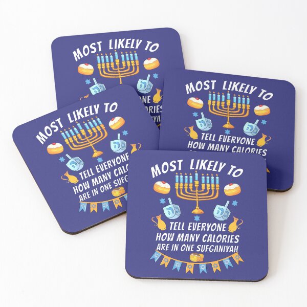 Item preview, Most Likely To Tell Everyone How Many Calories Are In One Sufganiyah | Funny Family Matching Outfit | Hanukkah Chanukkah, Hanukah, Hanuka Graphic designed and sold by Made by Tamar.