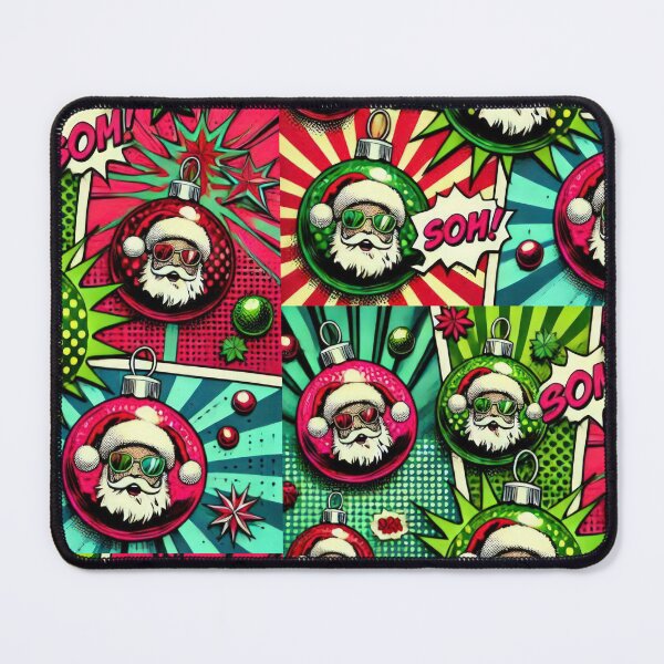 Item preview, Christmas Vintage Pop Art funny colorful balls with Santa Claus Pattern, Christmas Santa Claus Pattern,Santa Claus ,Christmas Pop Art,Christmas Funny Pattern designed and sold by Expressions-Sel.
